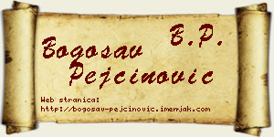Bogosav Pejčinović vizit kartica